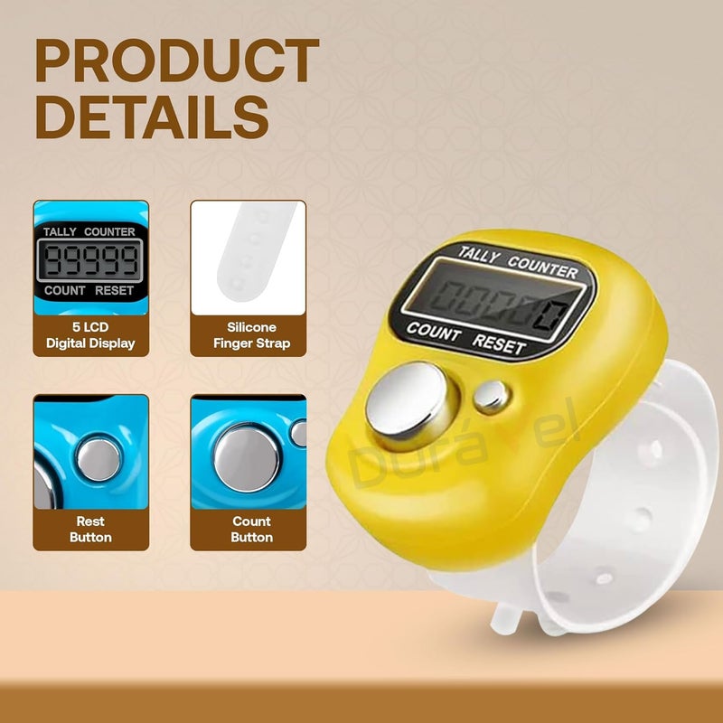 Duravel Electronic Finger Counter - 6 Piece Set with 5 Digit LCD Display - Image 3